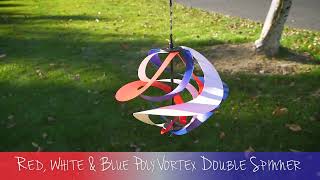 Red, White and Blue Poly Double Vortex Spinner | KiteGarden.com