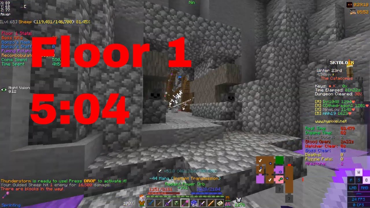 Hypixel Skyblock Dungeons Floor 1 5 04 Ep 8 Youtube