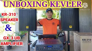 UNBOXING KEVLER KR- 310 SPEAKER AND AMPLIFIER GX- 3UB PRO \u0026 SOUNDS CHECK.