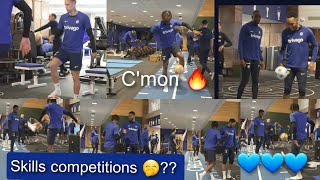 Yes ! 🔥 Chelsea players skills competition ? who wins🥰?|| Champions League draw || chelsea training