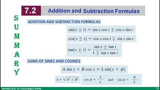 MATH002, 7.2 (2) Recitation Exercises + Reduction Identity