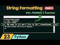String Formatting in Python (Part 1)
