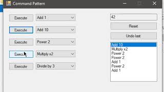 Command Pattern - GUI demo