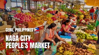 🇵🇭 [4K] Naga City People's Market | Walking Tour | Cebu, Philippines