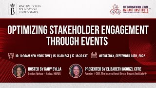 Optimizing Stakeholder Engagement Through Events