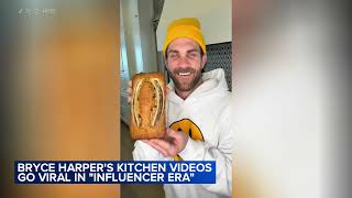 Bryce Harper's kitchen videos go viral in 'influencer era'