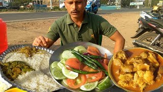 Outside Lunch (Dhaba Hotel) | Spicy But Tasty Food - Chicken Gilamete - Khoira Ilish - Katla Fish