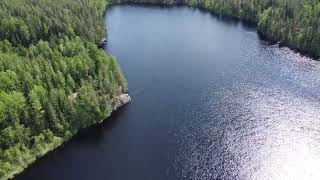 Drone sights near Kalliojärvi lake beach in Orimattila, Southern Finland 16.6.22