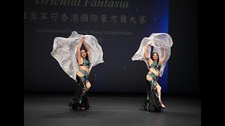 belly dance competition - diamond group first runner up  Cecilia Chu \u0026 Elisa Ho