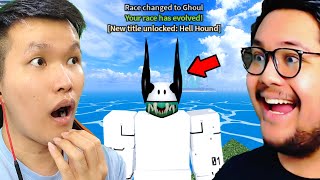 AKU DAPET RACE GHOUL V3 DIBANTUIN SAMA YOUTUBER INI DI BLOX FRUITS!? - Roblox Indonesia