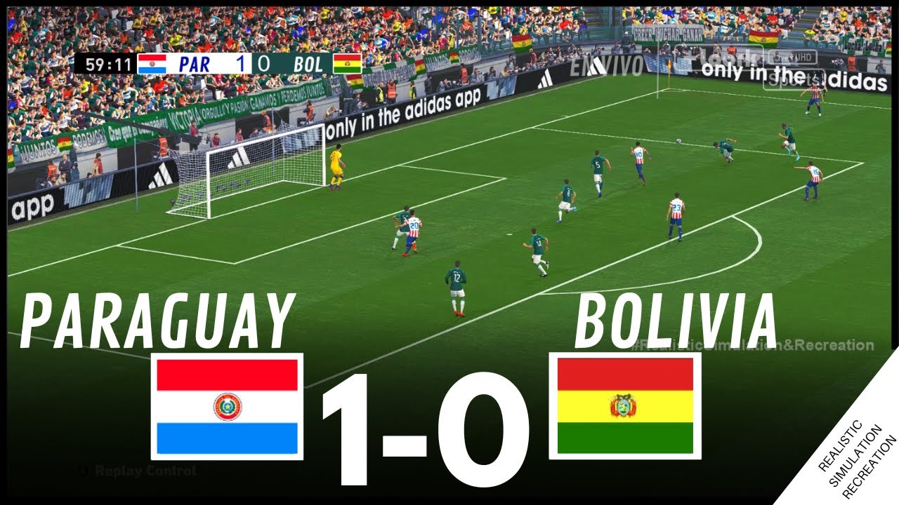 PARAGUAY Vs BOLIVIA [1-0] HIGHLIGHTS • Simulación & Recreación De Video ...