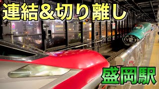 【盛岡駅】H5系E5系はやぶさ+E6系こまちの切り離し\u0026連結を見学 #味わおう地域の魅力