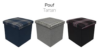 Pouf contenitore modello Tartan