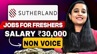 Sutherland Recruitment 2024 | Non Voice Process | Jobs For Freshers | Job Vacancy 2024