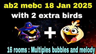 Angry birds 2 mighty eagle bootcamp Mebc 18 Jan 2025 with 2 extra birds bomb+melody #ab2 mebc today