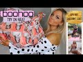 HUGE BOOHOO TRY ON HAUL! SPRING/ SUMMER STAPLES! DISCOUNT CODE INCLUDED!