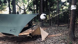 No canteen, No saw.飯盒なし。ノコギリなし。バイクミニマムソロキャンプ  (Part38) Motorcycle solo camping minimum equipment.