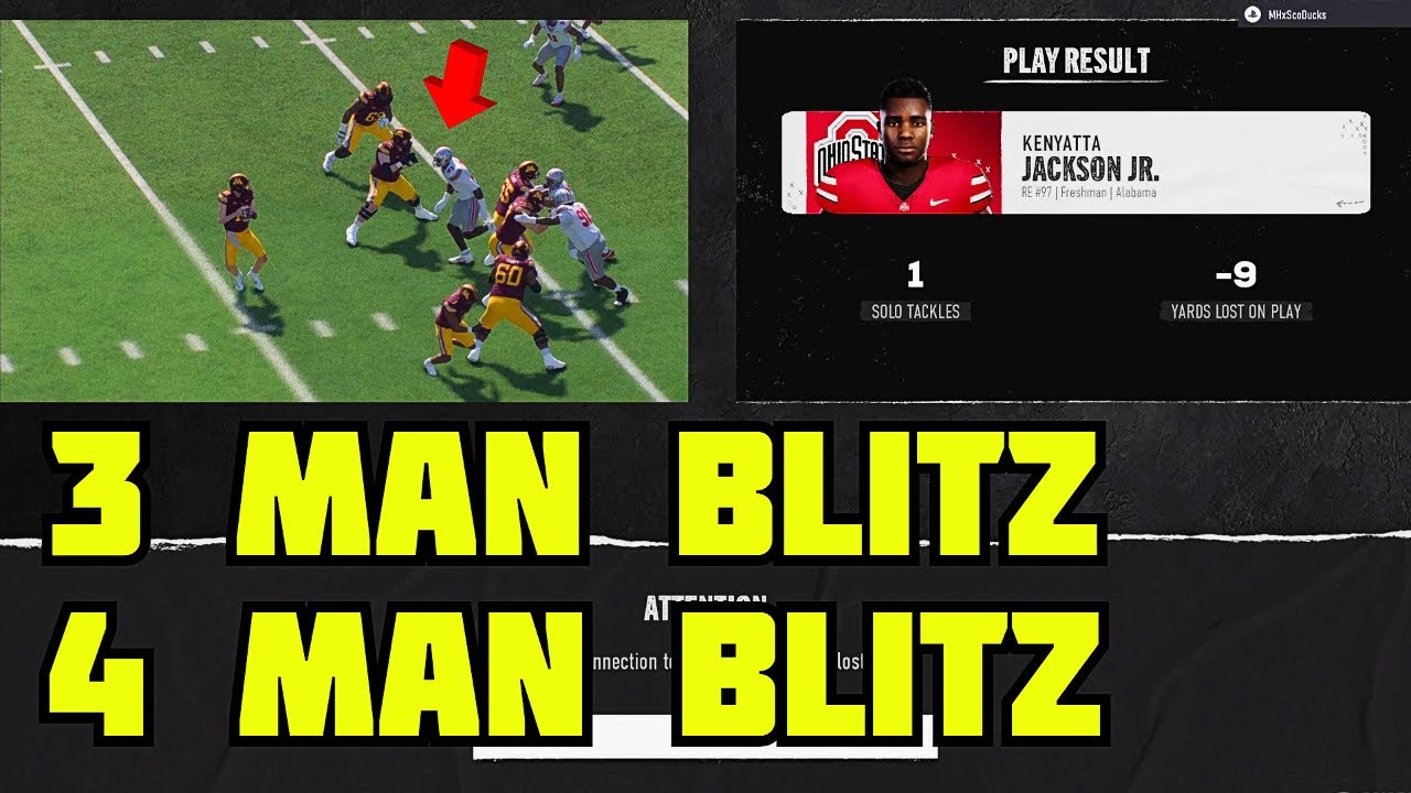 3 Man And 4 Man Glitch Blitz Ncaa 25 Defense Tips Youtube