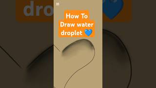 Creating a Lovely and stunning Heart Water Droplet in few seconds 💗❤️ #shorts #drawing #simple