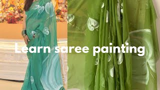 #sareepainting ,#fabricpainting