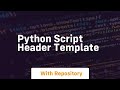 python script header template