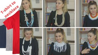 💖Diy T-shirts to Necklace | Μετατρέψτε τις παλιές Μπλούζες σε Κολιέ | Alena and little princess