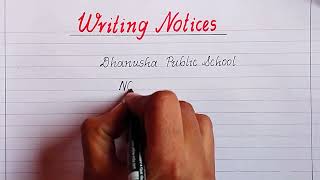 Writing Notices #Notices #format to write ✍️ notice #english #saraswatima #formal #freewriting howto