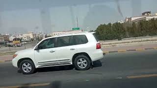 Al Jahra to Kuwait City on the road round trip.