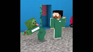 When Zombie and Herobrine Plays The Squid Game Marbles | Monster School Minecraft Animations
