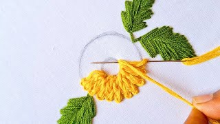 Easy and Amazing Flower Hand Embroidery Stitching||Creative Crafts