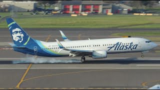 Alaska Airlines Boeing 737-800 [N581AS] landing in PDX