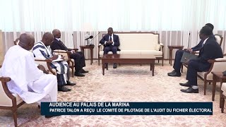 Audience au palais de la Marina : Patrice TALON a reçu le comité de pilotage de l’audit du fichier..