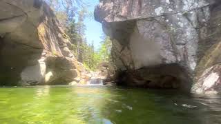 Ammonoosuc River Cascades New Hampshire underwater footage