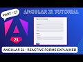 Reactive forms in angular 21 with real time example | explained Form Array, Group,control & builder