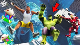 GTA 5 : Franklin Save Hulk And Ironaman & Fight Tsunami In GTA 5 ! (GTA 5 Mods)