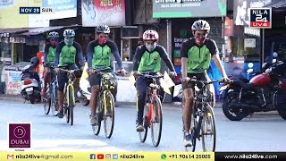 KL 52 PELOTON PEDALLERSന്റെ അഞ്ചംഗ സൈക്ലിംഗ് സംഘത്തിന് മേലെ പട്ടാമ്പിയിൽ സ്വീകരണം