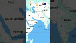 Size comparison India🇮🇳🆚 Australia🇦🇺#geography #map #viralshort #shorts #subscribe to like