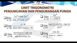 limit trigonometri tipe penjumlahan dan pengurangan fungsi bagian 1