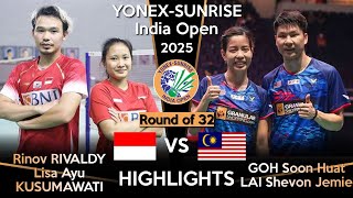 Rinov RIVALDY /Lisa Ayu KUSUMAWATI vs GOH Soon Huat /LAI Shevon Jemie | India Open 2025 Badminton