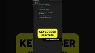 Python Keylogger in 45 Seconds | #python