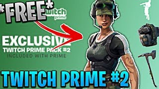 how to unlock free skins in fortnite exclusive twitch prime pack 2 gameplay - fortnite twitch prime pack 2 release date