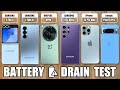 Samsung Z Fold 6 / Flip 6 vs iPhone 15 Pro Max / ONEPLUS Open / S24 Ultra - BATTERY DRAIN TEST!