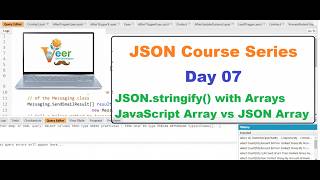 Day 7 | JSON.stringify() with Arrays | JavaScript Array vs JSON Array Explained