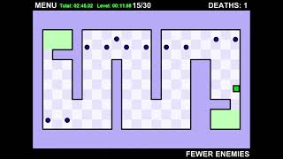 the world's hardest game fewer enemies speedrun in 5:54.100