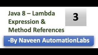 Java 8 - Lambda Expressions & Method References