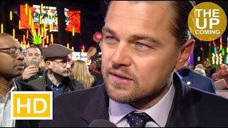 Leonardo DiCaprio on the academy award nomination at The Revenant premiere in London