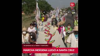 Marcha indígena llegó a Santa cruz luego de 37 días de caminata