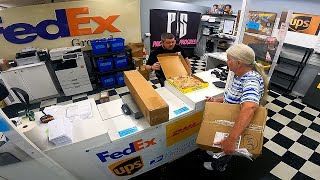 full work week in the Fedex / UPS shipping center | POV in 4k
