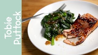 Honey and Soy Salmon with Chinese Broccoli