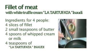 Fillet of meat with white truffle cream \